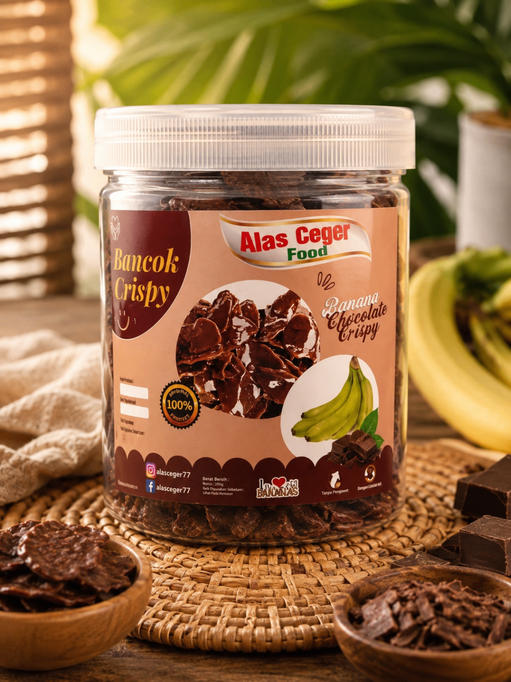 Kripik pisang coklat